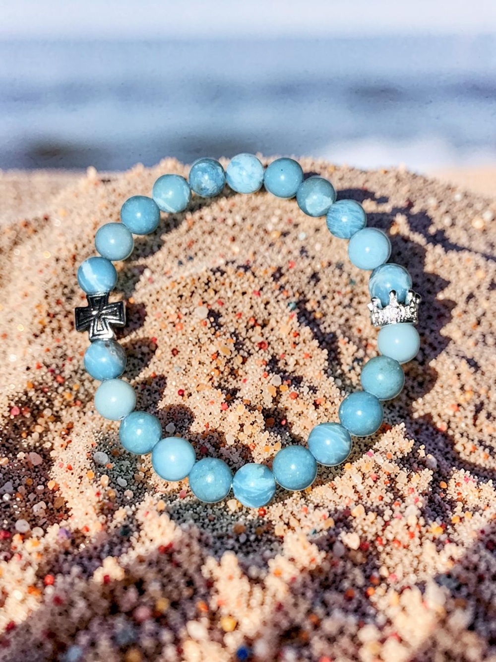 8mm Laimar bracelet. 🩵
